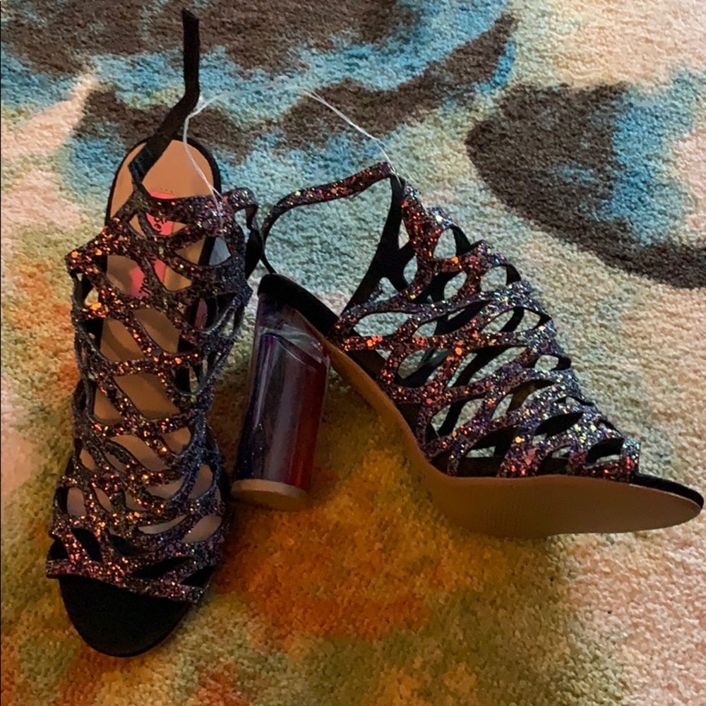Betsey Johnson glitter heels